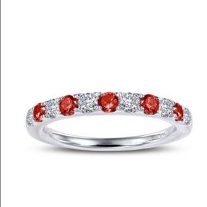 Lafonn January birthstone Garnet Ring (0.51 CTTW)